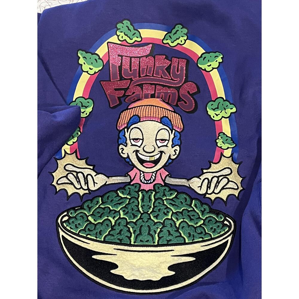 Civilized Funky‎ Farms Sweatshirt Mens Large Crewneck Graphic Embroidered